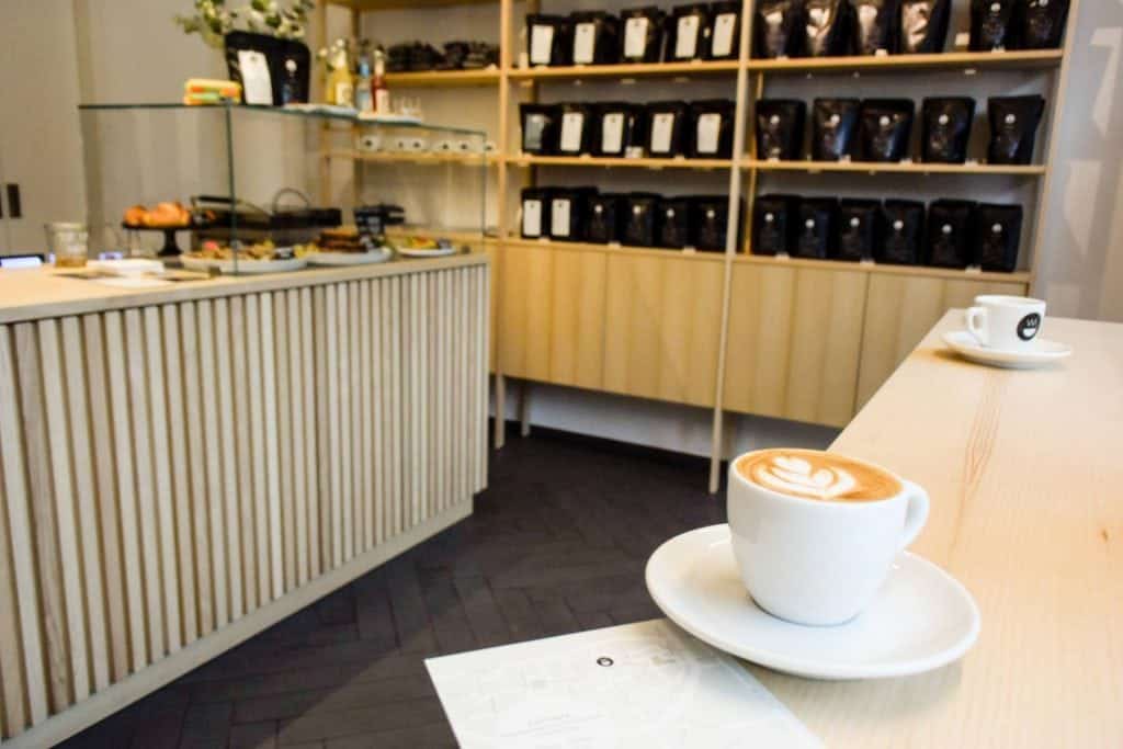 A flat white at Kaffeebar