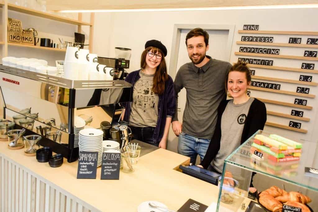 The baristas at Kaffeebar